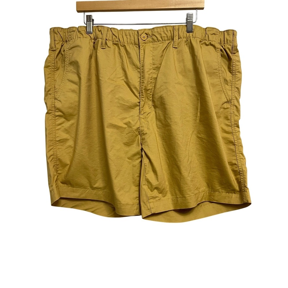 Levis XX Chino EZ Shorts Mens 2XL Curry Yellow Quick Dry Stretch Elastic Waist
